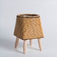 thumbnail image 5 of 2X Macetas de Estante de Flores Tejidas de Ratán de Imitación Vintage, Cesta de Almacenamiento Hecha una Mano con Patas de Madera, Soporte para Maceta, C, 5 of 5