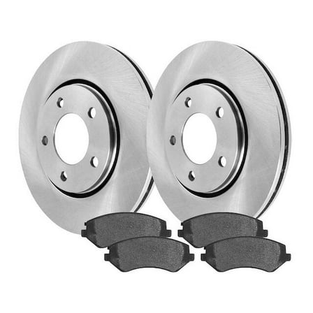 Front Brake Pad and Rotor Kit - Compatible with 2008 - 2016 Dodge Grand Caravan 2009 2010 2011 2012 2013 2014 2015