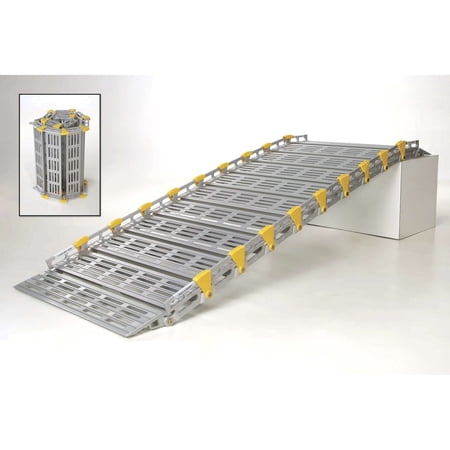 Roll-A-Ramp Roll-Away Aluminum Loading Ramp, 1,000-Lb. Capacity, 8ft.L x 30in.W, Model# A13007A19