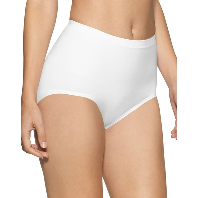 Bali Womens Ultra Control Seamless Shaping Brief - Best-Seller, XL, 2 White