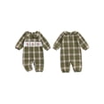 thumbnail image 2 of Gzhioc Infant Baby Boy Girl Christmas Fall Plaid Romper 0 3 6 12 18 Months Tree Dog Embroidered Doll Collar Long Sleeve Jumpsuit, 2 of 9