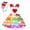 Red, variant on Kids Girls Love Bow Dress Sequin Heart Dress Princess Dress with LED Lights for 𝐕alentine's Day Birthday P𝐚rty