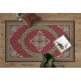 thumbnail image 1 of Deerlux QI003643.S 4 x 6 ft. Transitional Living Room Area Rug with Nonslip Backing, Red - Medallion Pattern - Small - Rectangle, 1 of 4