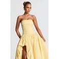 thumbnail image 6 of Black Strapless Ruched Bodice High-Low Ball Gown Evening Dress, 6 of 6