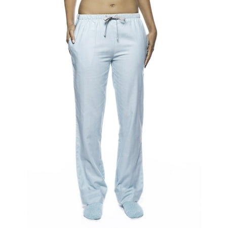 Noble Mount Womens Premium 100% Cotton Flannel Lounge Pants with Pockets and Free Plush Socks