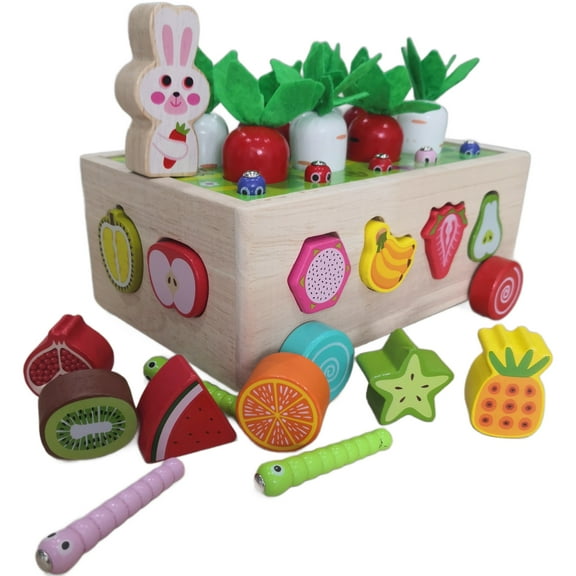 BEACENOV Toddlers Montessori Wooden Educational Toys for Baby Boys Girls Age 1 2 3 Years Old, Shape Sorting Toys for Toddler 1 - 3 Year Old, Toddler Game Gifts