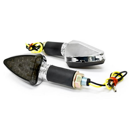 Moped Led Turn Signals Krator Mini Custom LED Turn Signal Indicator Lights Lamp For Suzuki Burgman Moped Shuttle FA50 FZ50 ()