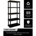 thumbnail image 5 of Oskar Plastic Storage Shelves Garage Shelving Unit 5-Tier 74"H x 36"W x 18"D Black 750 lb Capacity, 5 of 9