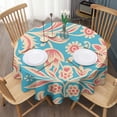 thumbnail image 3 of Round Waterproof Tablecloth 60×60 Inch, Decorative Pattern Reusable Indoor/Outdoor Durable Table Cover for Party Kitchen Dinner Room Decor, 3 of 6