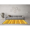 thumbnail image 3 of Ahgly Company Machine Washable Indoor Square Southwestern Yellow Country Area Rugs, 3' Square, 3 of 4