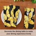 thumbnail image 4 of Iauyy Satin Napkins Set of 6- Beautiful Butterfly- Yellow DIY Printing Decoration Cloth Napkin- Easy Care for Home/Party, 4 of 8