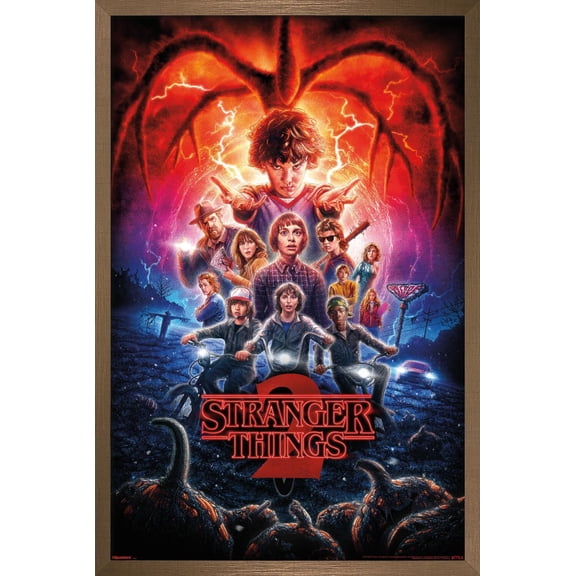 Netflix Stranger Things: Season 2 (2017) - One Sheet Wall Poster, 22.375" x 34" Framed