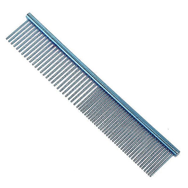 2-pack, blue and purple, stainless steel pet hair combing brushes for dog and cat grooming