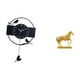thumbnail image 1 of Reloj de pared,Reloj de pared colgante con forma de pájaro,de acrílico negro.,Estatuas de caballos,Estatuas de caballos Figura de caballo Figura de caballo,Esculturas de caballos,adornos de, 1 of 8