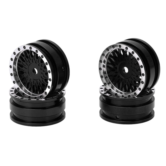 4 Uds. De llantas con patrón de malla de aluminio para coche Axial SCX24 AXI90081 AXI00001 1/24 RC