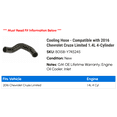 thumbnail image 2 of Cooling Hose - Compatible with 2016 Chevy Cruze Limited 1.4L 4-Cylinder, 2 of 2