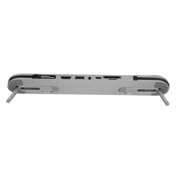 USB C Docking Station, USB C Docking Station Stand 4K Resolution 5Gbps Transmission Laptop Stand Function For Office For Laptop For Home Gray