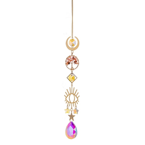 Crystal Suncatcher Wire Wrapped Tree Spiritual Gift Boho Home Decor Celestial Decor Window Hanging Crystal Ornament
