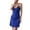 Blue, variant on Women's Sexy Satin Chemise Nightgown Pjs Short Night Dress Soft Cami Summer Silky Fall Sleep Cool Sleeveless Silk Sleepwear Black Large