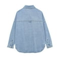 thumbnail image 4 of Wiyuqeen Womens Denim Shirts Oversized Long Sleeve Jean Jackets Comfy Boyfriend Jean Shacket with Pockets Trendy Button Down Shirts, 4 of 8