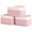 Pink / Off-White, variant on Pastel Rainbow Cotton Rope Baskets for Shelves, Set of 3 - 15"×10"×9½" - Colorful Storage Baskets