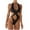 Black, variant on VerPetridure One Piece Bathing Suit for Women High Waisted Tummy Control Swimsuits for Womens Summer Floral Print Crewneck Swimwear