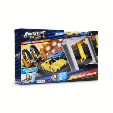 Adventure Force Drag Strip Race off, 6 Piece Vehicle Playset, Children Ages 4 