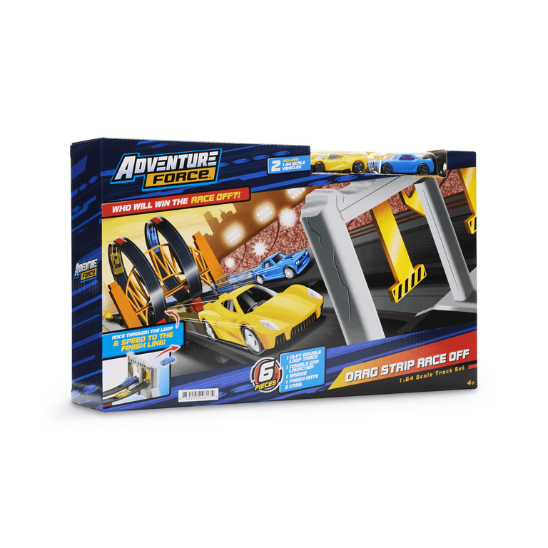 Adventure Force Drag Strip Race Off, Vehicle Playset for Kids, 13