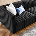 thumbnail image 4 of Modway Conjure 4-Piece Velvet and Stainless Steel Sofa in Gold/Black, 4 of 10