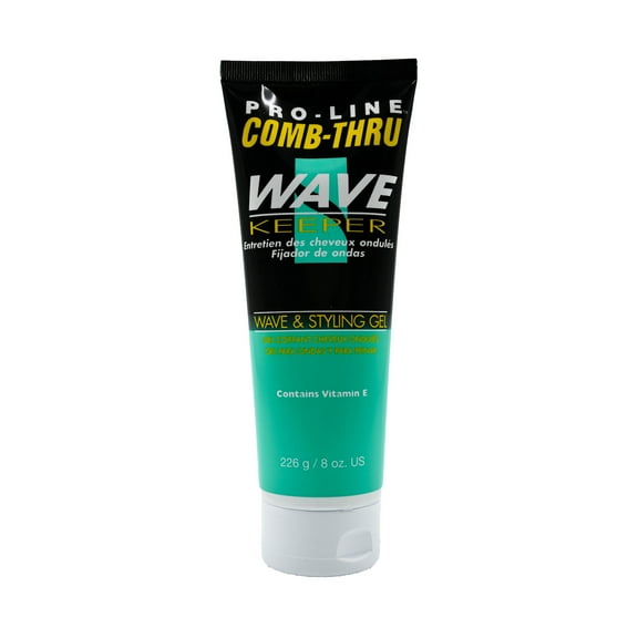 Pro Line Comb-Thru Wave Keeper Styling Gel, 8 oz, Hair & Scalp Conditioner, Moisturizing, Unisex
