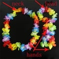 thumbnail image 5 of TAILTOSS Hawaii Flower Necklace Luau Beach Gathering 4pcs Cloth Material, 5 of 6