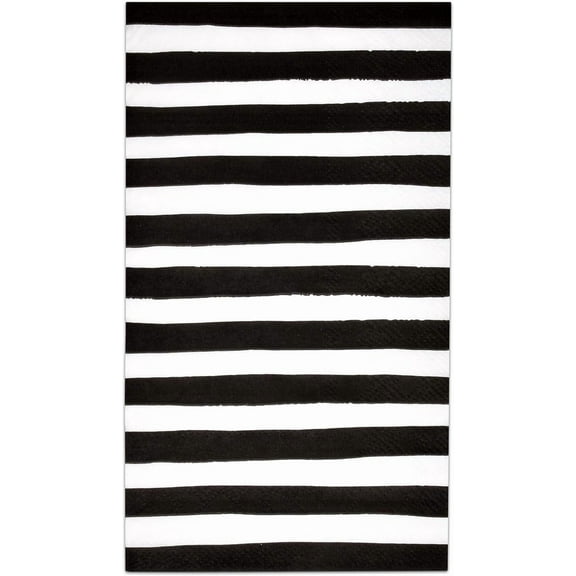 Gift Boutique Black and White Stripe Disposable Paper Napkins