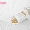 thumbnail image 5 of Catabedysis Cute Flower Gifts Bed Spread Queen,Floral Personalized Initial F Queen Coverlet Set For Girls,3Pcs, 5 of 7