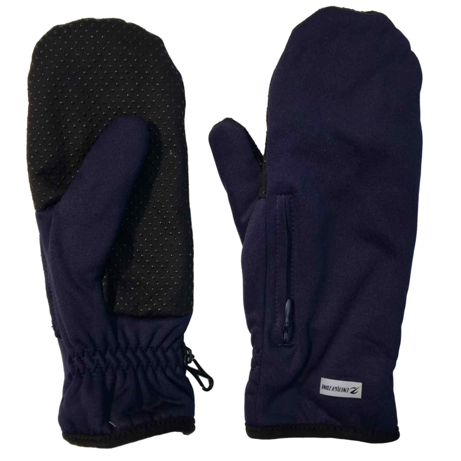 Energy Zone EZ Womens Navy Blue Performance Fleece Mittens with Inner