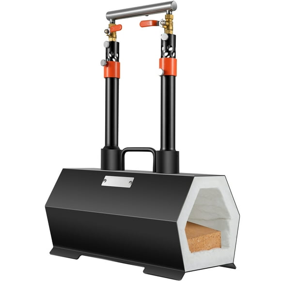 KFFKFF Dual Burner Propane Forge, Compact Design for Tool and Knife Crafting, Spacious Blacksmith and Farrier Forge, Small-Scale Blacksmithing Furnace, Gas-Powered Forging Tools and Accessories