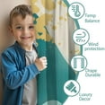 thumbnail image 3 of Blackout Kids Curtains,Teal Gold Marble Childrens Insulated Curtains Set Of 2,Bedroom Essentials,Toddler Room Decor 52x84in(132x213cm), 3 of 4