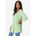 thumbnail image 3 of Roaman's Women's Plus Size Squareneck Pointelle Top, 3 of 5