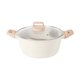 thumbnail image 2 of Olla antiadherente de granito de 6 cuartos de galón,olla gruesa para caldo,apta para todo tipo de cocinas,con asas que se mantienen frías al tacto (blanca,20 cm,1 pieza). Rkxzt, 2 of 9