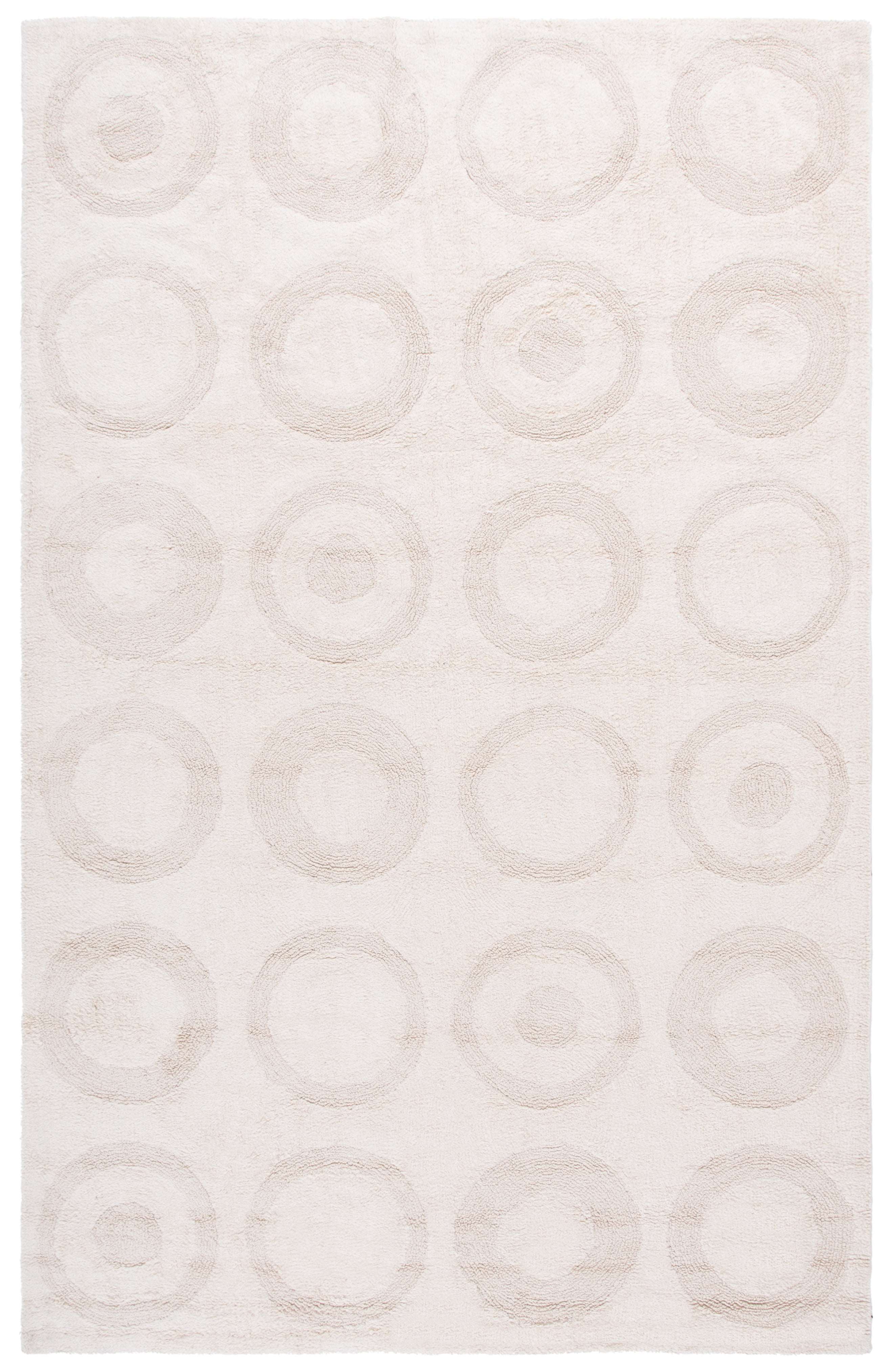 SAFAVIEH Easy Care Hemming Geometric Area Rug, Ivory, 5' x 8'