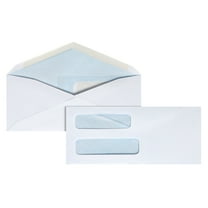Office Depot Double-Window Envelopes, #8 5/8in. (3 5/8in. x 8 5/8in.), White, Gummed, Box Of 500, 12041