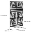 thumbnail image 3 of Outsunny Metal Outdoor Privacy Screen, Freestanding Outdoor Divider, 3 of 10