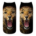 thumbnail image 3 of Leopard Ankle Socks Novelty 3D Printed Socks Leopard Low Cut Socks Leopard Socks, 3 of 10