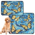 thumbnail image 2 of Qxltty Butterfly Starry Night Cat litter Pads Pet Set of 3 Diaper Mats Center Anti-leakage Layer Absorbent Soft and Comfortable, 2 of 7