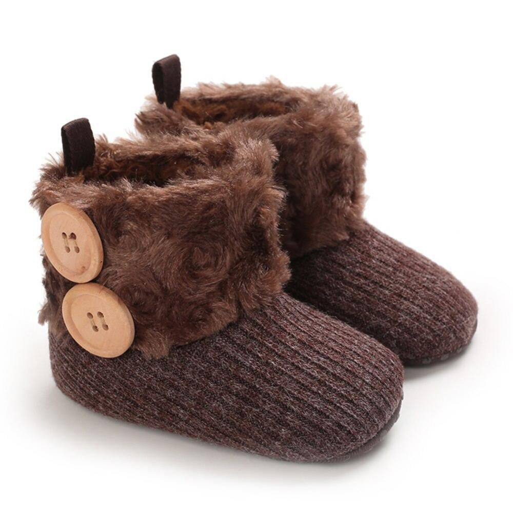 Baby Girls boys Winter Warm Boots Newborn Toddler Soft fleece Sole Shoes 0-18M 