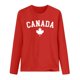 thumbnail image 3 of MHFRRA Camiseta de Manga Larga para Mujer con La Bandera del Día de Canadá y La Hoja de Arce Canadiense. Rojo, 3 of 3