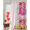 thumbnail image 3 of Valentines Day Pink Shower Curtains for Bathroom Heart Fabric Shower Curtain with Hooks, Eucalyptus Leaves Shower Curtain Set, Romantic Bathroom Curtains Decoration, Waterproof Polyester, 72"x84" Long, 3 of 6
