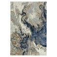 thumbnail image 3 of Luxe Weavers Marble Swirl Collection Blue Abstract 5x7 Area Rug Gold, 3 of 9