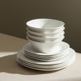 thumbnail image 3 of Stone Lain Quadro 24-Piece Dinnerware Set Porcelain, White, 3 of 6