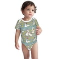thumbnail image 2 of Yiaed Cute Farm Birds Print Infant Climbing Short Sleeve Onesie One-Piece Baby Bodysuit Clothes 0-12 Months -12 Months, 2 of 6