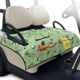 thumbnail image 2 of COEQINE 2-Seater Golf Cart Seat Towel Blanket with Portable Fold Design and Handle, 51.2"x30.3" Universal Fit, Quilted Seat Cover, 4 Pockets, Machine Washable, Skeleton Golf Pattern Green, 2 of 8